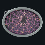 Boucle De Ceinture Ovale Spider Cosmic Web, Galaxie d'Halloween des horreur<br><div class="desc">Dans les royaumes invisibles au-delà de la lueur des étoiles, les chuchotements traversent les fils éthériques de la matière noire. Ici, flânent les Ethérées, des êtres tissés à partir d'énergie pure, leurs formes chatoyantes comme des constellations contre la toile cosmique. Ils dansent parmi l'échafaudage invisible de l'univers, influençant le flux...</div>