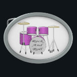 Boucle De Ceinture Ovale Tambours<br><div class="desc">Boucle de ceinture de conception de kit de tambour. Cette conception de tambour d'amusement fait un grand cadeau pour n'importe quel mélomane. Personnaliser avec tout texte de votre choix. Conception par le justbyjulie</div>