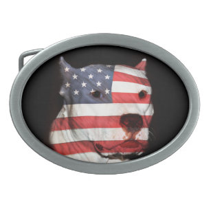 Boucle De Ceinture Ovale Tirage de clochard patriotique