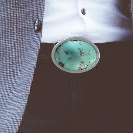 Boucle De Ceinture Ovale Turquoise Gemstone Image Oval Belt Buckle