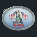 Boucle De Ceinture Ovale Vintage, Statue de la Liberté<br><div class="desc">.</div>