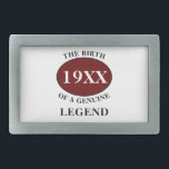 Boucle De Ceinture Rectangulaire Anniversaire Légende Toute année Humour Père Noir<br><div class="desc">Amusant chaque année "Naissance d'une légende" boucle de ceinture pour ce père spécial. Ajoutez l'année, comme vous le souhaitez dans le champ modèle en créant un accessoire unique de célébration de 40ème, 50ème, 60ème ou tout autre anniversaire. Faites équipe avec les cadeaux, accessoires de fête et vêtements correspondants disponibles dans...</div>