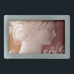 Boucle De Ceinture Rectangulaire Antique Cameo<br><div class="desc">Un décor romantique - image d'une jolie dame victorienne - délicat détail en fibre.</div>