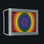 Boucle De Ceinture Rectangulaire Arc-en-ciel<br><div class="desc">Les cercles concentrés forment un bullseye de couleur arc-en-ciel. Le cercle le plus extérieur est rouge, suivi par orange, jaune, vert, bleu, indigo, et se terminant par violet au centre. Célébrez votre fierté LGBT ou votre amour des arc-en-ciel ! numériquement a créé une image de 7 500 x 7 500...</div>