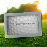 Boucle De Ceinture Rectangulaire Balle de golf avec texte et numéro personnalisés<br><div class="desc">Customisez cette image Golf Ball avec Texte et numéro de votre choix. Design unique pour le golfeur décontracté au professionnel de Heart. Classé et unique,  cela impressionnera sûrement vos copains de golf lors du prochain tournoi.</div>