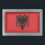 Boucle De Ceinture Rectangulaire Belt Buckle avec drapeau d'Albanie<br><div class="desc">Ajoutez une touche de fierté albanaise à votre garde-robe avec notre boucle à ceinture exclusive avec le drapeau de l'Albanie! Réalisée avec une attention minutieuse aux détails, cette boucle à ceinture est plus qu’un accessoire, c’est une célébration du patrimoine et de la fierté culturelle albanais. Le dessin montre en évidence...</div>