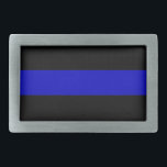 Boucle De Ceinture Rectangulaire Blue Line mince<br><div class="desc">Le bleu mince Line.The Blue Line mince est un terme familier des forces de police. Il peut se rapporter à la police comme "ligne" se tenant entre le le bien et le mal (des citoyens et des auteurs), ou peut se rapporter à la "ligne" qui sépare la police en tant...</div>