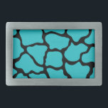 Boucle De Ceinture Rectangulaire Cadeau Poster de animal Turquoise Ceinture Buckle<br><div class="desc">Le design est d'art original.</div>