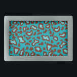 Boucle De Ceinture Rectangulaire Cadeau Poster de animal Turquoise Ceinture Buckle<br><div class="desc">Le design est d'art original.</div>