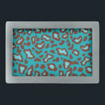 Boucle De Ceinture Rectangulaire Cadeau Poster de animal Turquoise Ceinture Buckle<br><div class="desc">Le design est d'art original.</div>