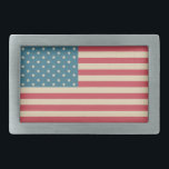 Boucle De Ceinture Rectangulaire Cadeau vintage American Flag Belt Buckle<br><div class="desc">Un drapeau américain de style vintage orne cette boucle de ceinture. Le design est issu de l'art original.</div>