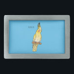 Boucle De Ceinture Rectangulaire Caricature pour oiseaux Cockatiel<br><div class="desc">Caricature pour oiseaux Cockatiel</div>