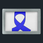 Boucle De Ceinture Rectangulaire Dessin de ruban bleu<br><div class="desc">Un simple dessin d'un ruban bleu. Symbole de la conscience. Une conception pour une cause.</div>
