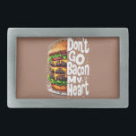 Boucle De Ceinture Rectangulaire Don't Go Bacon My Heart Funny Food Pun<br><div class="desc">This bold and humorous design features a towering, mouthwatering cheeseburger stacked high with juicy patties, dripping melted cheese, crisp lettuce, and fresh tomatoes. Paired with the clever pun, "Don't Go Bacon My Heart, " in a playful, hand-drawn font, this artwork is perfect for food lovers who appreciate a good joke....</div>
