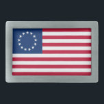 Boucle De Ceinture Rectangulaire Drapeau américain Betsy Ross<br><div class="desc">Betsy Ross 13 étoiles drapeau américain,  rouge,  blanc et bleu.</div>
