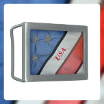 Boucle De Ceinture Rectangulaire Drapeau américain étoiles et rayures rouge blanc e<br><div class="desc">Les étoiles rouges,  blanches et bleues et rayent drapeau américain avec audacieux rouge "USA" est fièrement exposé sur cette élégante boucle de ceinture patriotique. Personnalisez ceci avec un nom ou L'Esprit de l'Amérique,  Liberté,  Liberté,  Égalité. Cette image est une photo originale de drapeau par JLW_PHOTOGRAPHY.</div>