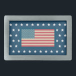 Boucle De Ceinture Rectangulaire Drapeau américain patriotique Stars Belt Buckle Ca<br><div class="desc">Le design est d'art original.</div>