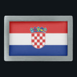 Boucle De Ceinture Rectangulaire Drapeau de la Croatie<br><div class="desc">Produit de drapeau de la Croatie. Le meilleur dans lui est qualité.</div>