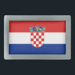 Boucle De Ceinture Rectangulaire Drapeau de la Croatie<br><div class="desc">Produit de drapeau de la Croatie. Le meilleur dans lui est qualité.</div>