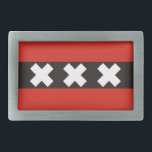 Boucle De Ceinture Rectangulaire Drapeau de la ville de Pays-Bas<br><div class="desc">Drapeau de la ville de Pays-Bas</div>