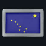 Boucle De Ceinture Rectangulaire Drapeau de l'Alaska<br><div class="desc">Drapeau de l'Alaska Boucle de ceinture rectangulaire</div>