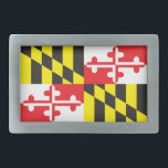 Boucle De Ceinture Rectangulaire Drapeau de l'état du Maryland<br><div class="desc">Drapeau de l'état du Maryland</div>