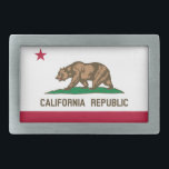 Boucle De Ceinture Rectangulaire Drapeau de l'ours de Californie : État de Cali Gol<br><div class="desc">Le drapeau de la République de Californie est un symbole de la république du drapeau de l'ours, qui a existé pendant 25 jours en 1846. Le drapeau est un design simple avec une seule étoile rouge sur un arrière - plan blanc. On dit que l'étoile représente l'état étoile solitaire, et...</div>