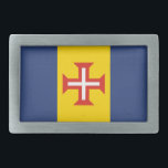 Boucle De Ceinture Rectangulaire Drapeau de Madère, Portugal<br><div class="desc">Région de Madère - drapeau,  au Portugal.</div>