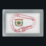 Boucle De Ceinture Rectangulaire Drapeau de Virginie-Occidentale Escalade carabiner<br><div class="desc">Nouvelle Gorge De Rivières,  Roches Seneca. Rien que ces deux endroits feraient de l'escalade en Virginie-Occidentale l'une des meilleures du pays. Les habitants savent qu'il y a bien plus que ça !</div>