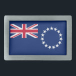 Boucle De Ceinture Rectangulaire Drapeau des Îles Cook<br><div class="desc">Drapeau patriotique des Îles Cook.</div>
