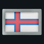 Boucle De Ceinture Rectangulaire Drapeau des îles Féroé<br><div class="desc">Drapeau patriotique des îles Féroé.</div>