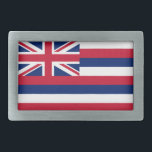 Boucle De Ceinture Rectangulaire Drapeau d'État d'Hawaii<br><div class="desc">Drapeau de l'État patriotique d'Hawaï.</div>