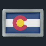 Boucle De Ceinture Rectangulaire Drapeau du Colorado<br><div class="desc">Drapeau du Colorado</div>