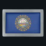 Boucle De Ceinture Rectangulaire Drapeau du New Hampshire<br><div class="desc">Drapeau du New Hampshire</div>