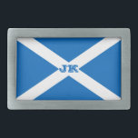 Boucle De Ceinture Rectangulaire Drapeau écossais Saltire<br><div class="desc">Drapeau écossais pour les amateurs de sports écossais. Le Saltire est le drapeau national de l'Ecosse et,  avec une croix en diagonale blanche sur un arrière - plan bleu,  il représente la crucifixion de l'apôtre Saint Andrew,  patron de l'Ecosse. #scotland #scottish #saltire</div>