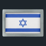 Boucle De Ceinture Rectangulaire Drapeau Israël<br><div class="desc">Drapeau patriotique d'Israël.</div>