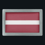 Boucle De Ceinture Rectangulaire Drapeau Lettonie<br><div class="desc">Drapeau patriotique de Lettonie.</div>