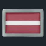 Boucle De Ceinture Rectangulaire Drapeau Lettonie<br><div class="desc">Drapeau patriotique de Lettonie.</div>