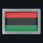 Boucle De Ceinture Rectangulaire Drapeau rouge, noir et vert<br><div class="desc">Les 3 couleurs de partisan du panafricanisme sur le drapeau représentent : ROUGE : le sang qui unit toutes les personnes de l'ascendance d'Africain noir, et hangar pour la libération ; NOIR : personnes de couleur dont l'existence comme nation, bien que pas une État-nation, n'est affirmée par l'existence du drapeau...</div>