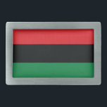 Boucle De Ceinture Rectangulaire Drapeau rouge, noir et vert<br><div class="desc">Les 3 couleurs de partisan du panafricanisme sur le drapeau représentent : ROUGE : le sang qui unit toutes les personnes de l'ascendance d'Africain noir, et hangar pour la libération ; NOIR : personnes de couleur dont l'existence comme nation, bien que pas une État-nation, n'est affirmée par l'existence du drapeau...</div>