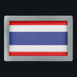Boucle De Ceinture Rectangulaire Drapeau Thaïlande<br><div class="desc">Drapeau de Thaïlande</div>