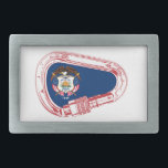 Boucle De Ceinture Rectangulaire Drapeau Utah Escalade carabiner<br><div class="desc">Les opportunités d'escalades de l'Utah sont illimitées. Rocher,  glace,  rocher ou alpin. Tout est là !</div>