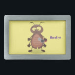 Boucle De Ceinture Rectangulaire Drôle drôle de personnage de dessin animé de cafar<br><div class="desc">Ce joli design présente un drôle de cafard (mignon ?) en dessin animé. Amène un peu de cafard à la journée de quelqu'un !</div>