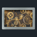 Boucle De Ceinture Rectangulaire Équipements en laiton sans vapeur<br><div class="desc">Sans joint,  métal,  laiton,  or engrenages sur arrière - plan foncé rouillé. Style Steampunk.</div>