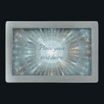 Boucle De Ceinture Rectangulaire Fenêtre de la cathédrale de Noël<br><div class="desc">Illustration Abstraite en forme de fenêtre d'une cathédrale gothique. L'énergie vivante de l'Univers et de Dieu émane de la symétrie et de la lumière de cette image. Il suggère l'esprit chrétien et catholique. Les lumières bleues rappellent également l'ambiance de Noël.</div>