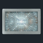 Boucle De Ceinture Rectangulaire Fenêtre de la cathédrale de Noël<br><div class="desc">Illustration Abstraite en forme de fenêtre d'une cathédrale gothique. L'énergie vivante de l'Univers et de Dieu émane de la symétrie et de la lumière de cette image. Il suggère l'esprit chrétien et catholique. Les lumières bleues rappellent également l'ambiance de Noël.</div>