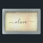 Boucle De Ceinture Rectangulaire Gold Parties scintillant Girly Luxe Moderne Monogr<br><div class="desc">Gold Faux Foil Metallic Sparkle Parties scintillant brossé Métal Monogramme Nom Ceinture Buckle. Cela rend la graduation parfaite, doux 16 16ème, 18ème, 21ème, 30ème, 40ème, 50ème, 60ème, 70ème, 80ème, 90ème, 100ème anniversaire, mariage, douche nuptiale, anniversaire, baby shower ou cadeau de fête de bachelorette pour quelqu'un qui aime les styles glam...</div>