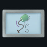 Boucle De Ceinture Rectangulaire Humour de dessin animé de l'aspirateur mignon<br><div class="desc">Ce drôle d'aspirateur ajoutera un peu d'humour à votre journée. Dessiné dans un style de dessin animé mignon.</div>