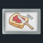 Boucle De Ceinture Rectangulaire Illustration du pain et de la confiture<br><div class="desc">Illustration du pain et de la confiture</div>