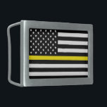 Boucle De Ceinture Rectangulaire Indicateur Dispatchers de ligne jaune mince<br><div class="desc">Le drapeau des régulateurs de ligne jaune mince est un drapeau patriotique américain avec une fine ligne jaune qui représente les régulateurs. Grand cadeau pour le répartiteur, cadeau pour la police, cadeau pour les pompiers et cadeau génial pour le patriote. Visitez notre magasin pour trouver plus de designs Thin Line...</div>